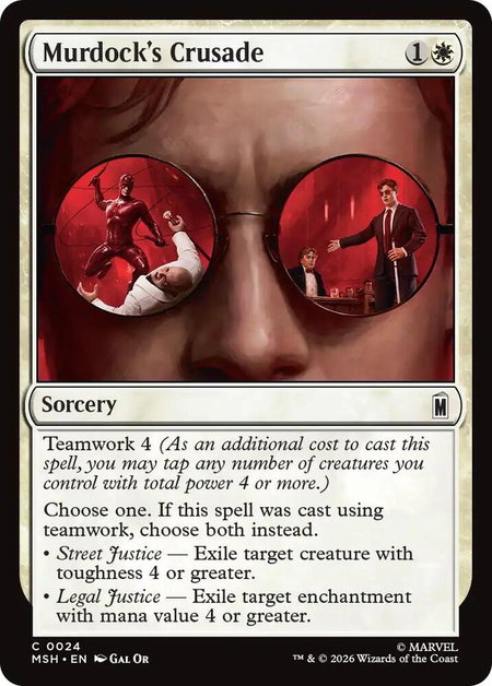 Murdock's Crusade - Marvel Super Heroes Magic: The Gathering trading card