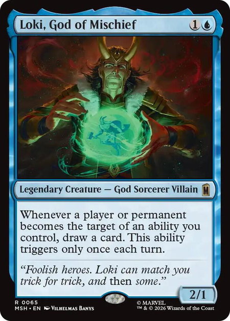 Loki, God of Mischief - Marvel Super Heroes Magic: The Gathering trading card