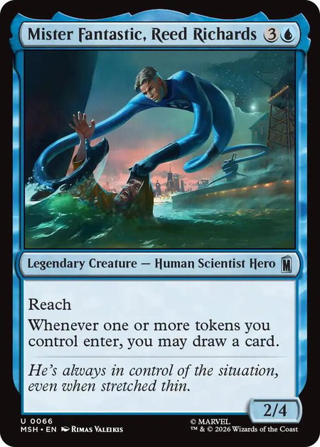 Mister Fantastic, Reed Richards - Marvel Super Heroes Magic: The Gathering trading card