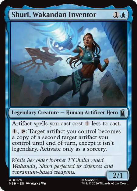 Shuri, Wakandan Inventor - Marvel Super Heroes Magic: The Gathering trading card