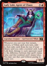 Lady Loki, Agent of Chaos (Surge Foil) - Commander: Marvel Super Heroes (MSC) #54 - Rare Magic: The Gathering Trading Card