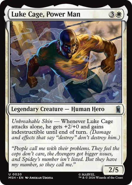 Luke Cage, Power Man - Marvel Super Heroes Magic: The Gathering trading card