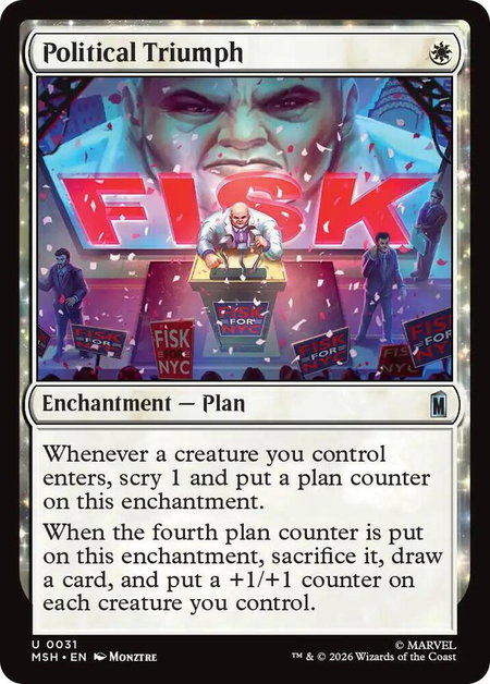 Political Triumph - Marvel Super Heroes Magic: The Gathering trading card