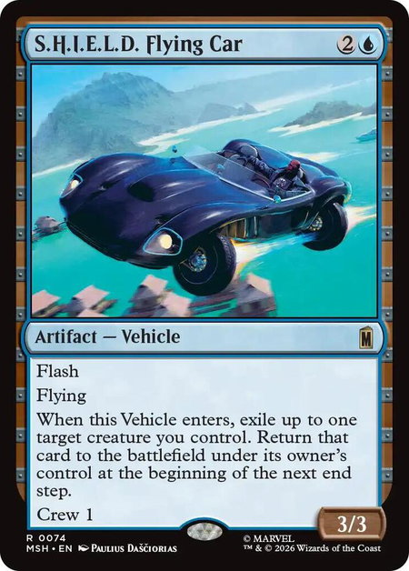 S.H.I.E.L.D. Flying Car - Marvel Super Heroes Magic: The Gathering trading card