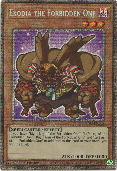 Exodia the Forbidden One (Starlight Rare) trading card from Battles of Legend: Glorious Gallery Exodia the Forbidden One (Starlight Rare) - Battles of Legend: Glorious Gallery YuGiOh trading card