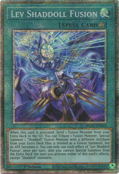 Lev Shaddoll Fusion (Starlight Rare) trading card from Battles of Legend: Glorious Gallery Lev Shaddoll Fusion (Starlight Rare) - Battles of Legend: Glorious Gallery YuGiOh trading card