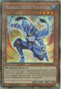 Masked HERO Fountain (Starlight Rare) - Battles of Legend: Glorious Gallery (BLGG) #BLGG-EN029 - Starlight Rare YuGiOh Trading Card