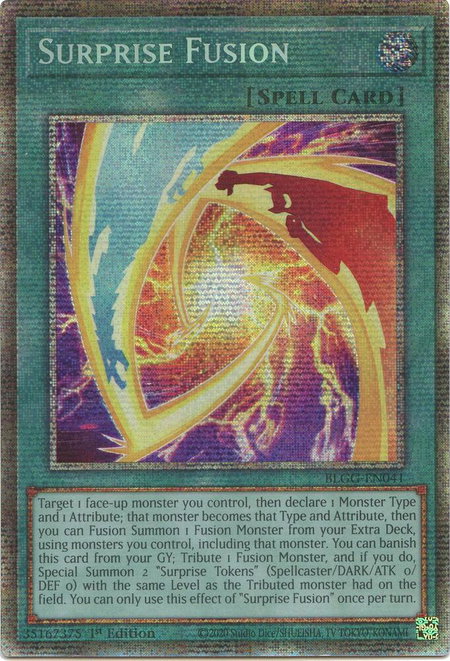 Surprise Fusion (Starlight Rare) trading card from Battles of Legend: Glorious Gallery Surprise Fusion (Starlight Rare) - Battles of Legend: Glorious Gallery YuGiOh trading card