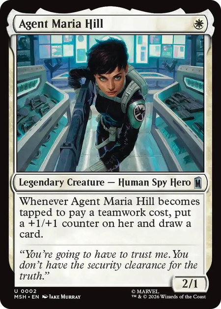 Agent Maria Hill - Marvel Super Heroes Magic: The Gathering trading card