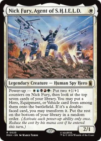 Nick Fury, Agent of S.H.I.E.L.D. - Marvel Super Heroes (MSH) #25 - Rare Magic: The Gathering Trading Card