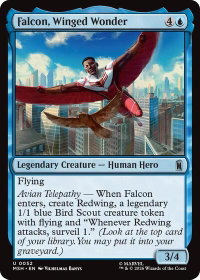 Falcon, Winged Wonder - Marvel Super Heroes (MSH) #52 - Uncommon Magic: The Gathering Trading Card