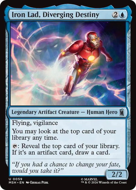 Iron Lad, Diverging Destiny - Marvel Super Heroes Magic: The Gathering trading card