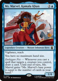 Ms. Marvel, Kamala Khan - Marvel Super Heroes (MSH) #67 - Rare Magic: The Gathering Trading Card
