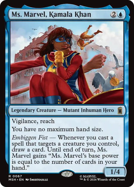 Ms. Marvel, Kamala Khan - Marvel Super Heroes Magic: The Gathering trading card