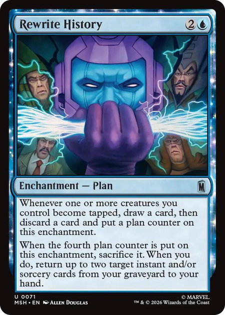 Rewrite History - Marvel Super Heroes Magic: The Gathering trading card