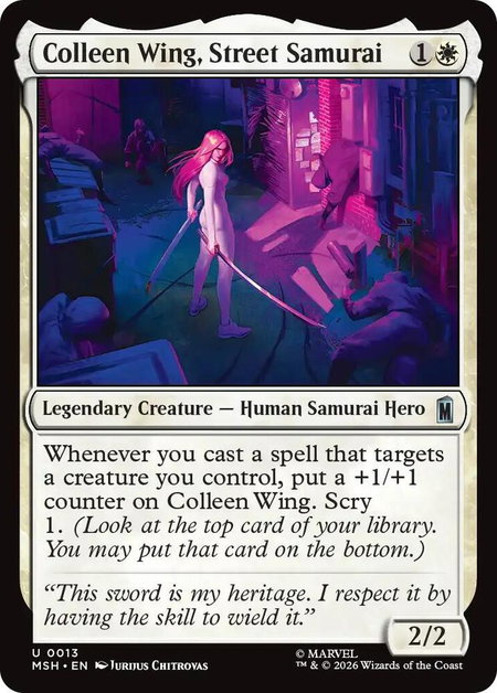 Colleen Wing, Street Samurai - Marvel Super Heroes Magic: The Gathering trading card