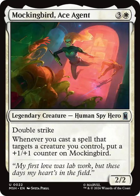 Mockingbird, Ace Agent - Marvel Super Heroes Magic: The Gathering trading card