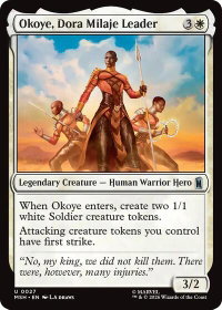 Okoye, Dora Milaje Leader - Marvel Super Heroes (MSH) #27 - Uncommon Magic: The Gathering Trading Card