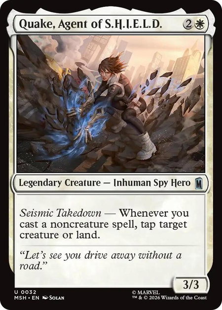 Quake, Agent of S.H.I.E.L.D. - Marvel Super Heroes Magic: The Gathering trading card