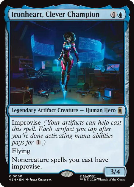 Ironheart, Clever Champion - Marvel Super Heroes Magic: The Gathering trading card