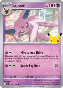 Espeon - ME: 30th Celebration (30C) #069/128 - Common Pokémon Trading Card