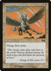 Pegasus Charger - Urza's Saga (USG) #30 - Common Magic: The Gathering Trading Card
