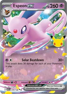 Espeon ex - ME: 30th Celebration (30C) #070/128 - Double Rare Pokémon Trading Card