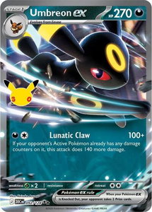 Umbreon ex - ME: 30th Celebration (30C) #092/128 - Double Rare Pokémon Trading Card