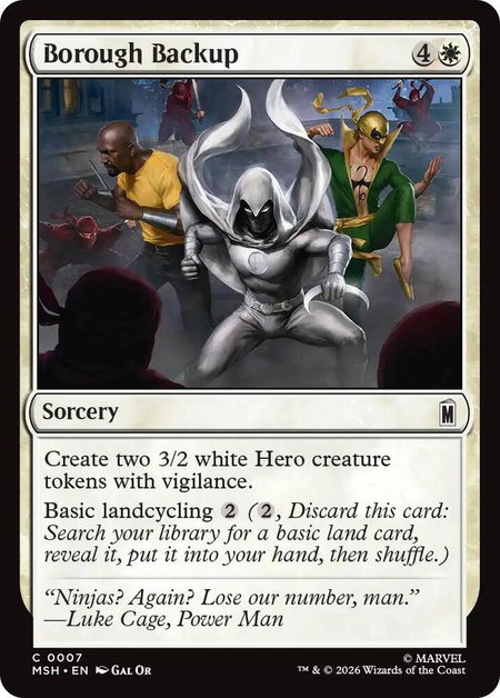 Borough Backup - Marvel Super Heroes Magic: The Gathering trading card