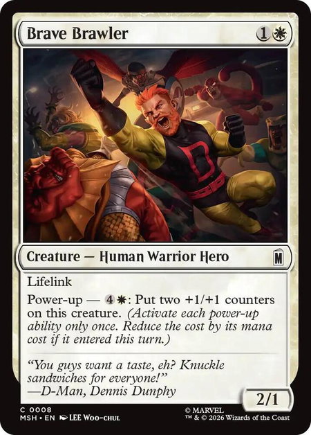 Brave Brawler - Marvel Super Heroes Magic: The Gathering trading card