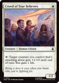 Crowd of True Believers - Marvel Super Heroes (MSH) #14 - Common Magic: The Gathering Trading Card