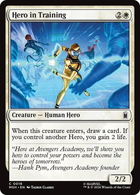 Hero in Training - Marvel Super Heroes Magic: The Gathering trading card