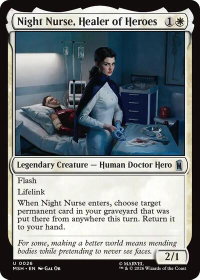 Night Nurse, Healer of Heroes - Marvel Super Heroes (MSH) #26 - Uncommon Magic: The Gathering Trading Card