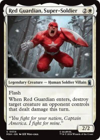 Red Guardian, Super-Soldier - Marvel Super Heroes (MSH) #34 - Uncommon Magic: The Gathering Trading Card