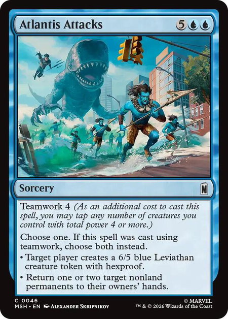 Atlantis Attacks - Marvel Super Heroes Magic: The Gathering trading card