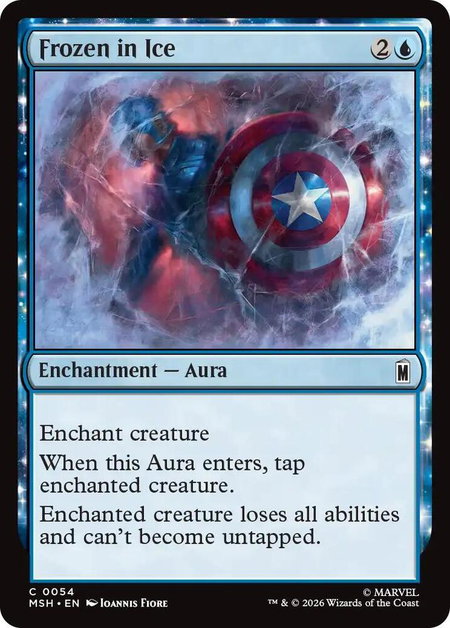 Frozen in Ice - Marvel Super Heroes Magic: The Gathering trading card