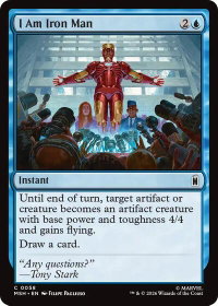 I Am Iron Man - Marvel Super Heroes (MSH) #58 - Common Magic: The Gathering Trading Card