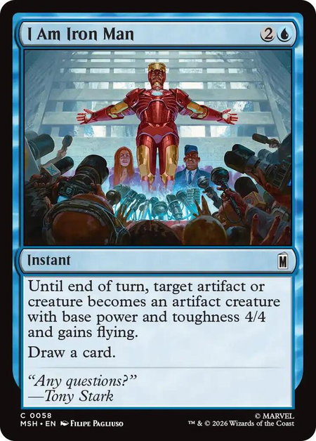 I Am Iron Man - Marvel Super Heroes Magic: The Gathering trading card