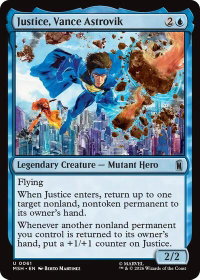 Justice, Vance Astrovik - Marvel Super Heroes (MSH) #61 - Uncommon Magic: The Gathering Trading Card