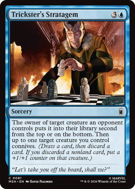 Trickster's Stratagem - Marvel Super Heroes Magic: The Gathering trading card