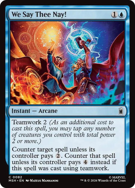 We Say Thee Nay! - Marvel Super Heroes Magic: The Gathering trading card
