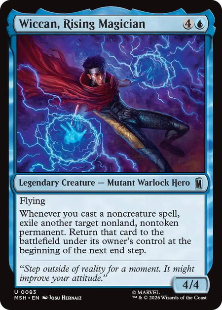 Wiccan, Rising Magician - Marvel Super Heroes Magic: The Gathering trading card