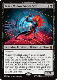 Black Widow, Super Spy - Marvel Super Heroes (MSH) #89 - Mythic Rare Magic: The Gathering Trading Card