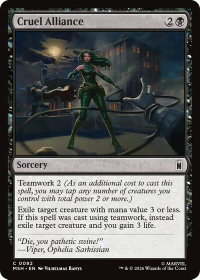 Cruel Alliance - Marvel Super Heroes (MSH) #92 - Common Magic: The Gathering Trading Card