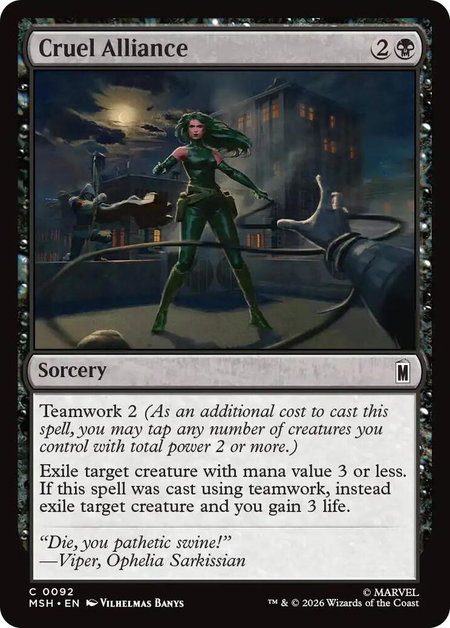 Cruel Alliance - Marvel Super Heroes Magic: The Gathering trading card