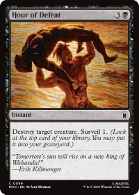 Hour of Defeat - Marvel Super Heroes (MSH) #99 - Common Magic: The Gathering Trading Card