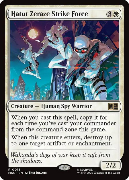 Hatut Zeraze Strike Force - Commander: Marvel Super Heroes Magic: The Gathering trading card
