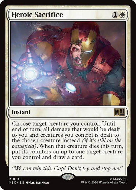 Heroic Sacrifice - Commander: Marvel Super Heroes Magic: The Gathering trading card