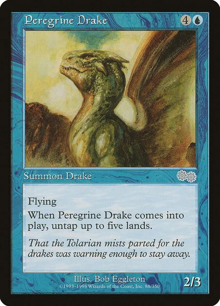 Peregrine Drake - Urza's Saga Magic: The Gathering trading card