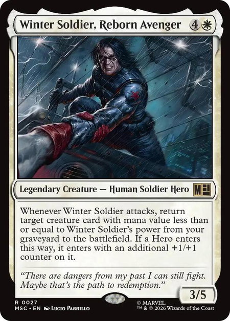 Winter Soldier, Reborn Avenger - Commander: Marvel Super Heroes Magic: The Gathering trading card
